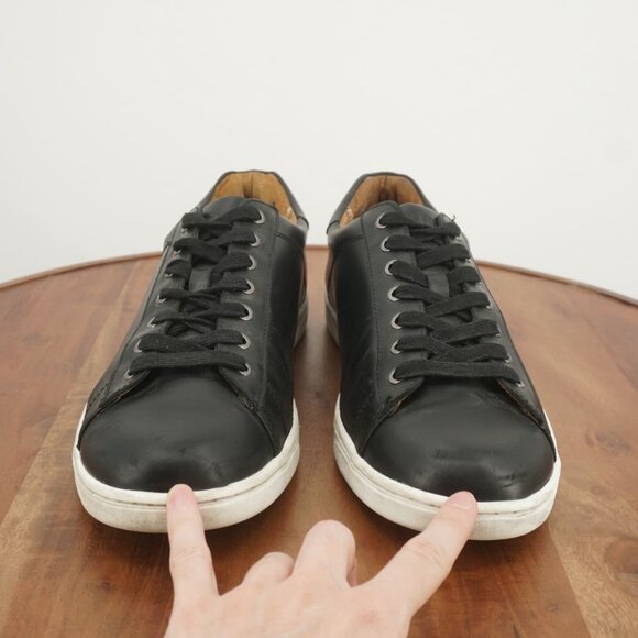 F#71 Vionic Baldwin Mens Sneakers Lace Up Shoes Black Leather Size 12 - Picture 6 of 12